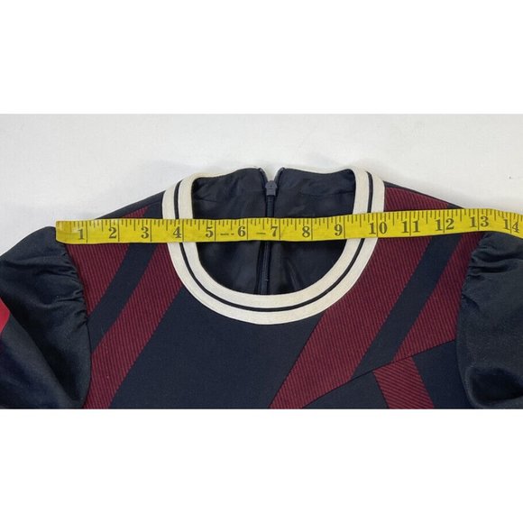 Karen Millen Red and Black Geometric Dress - Picture 8 of 9